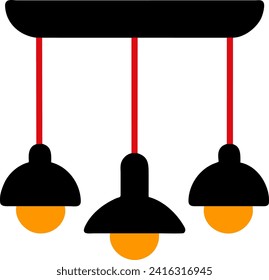 Ilustración de una lámpara de techo
