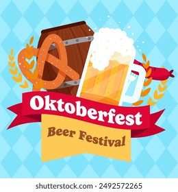 illustration for celebrate oktoberfest beer festival