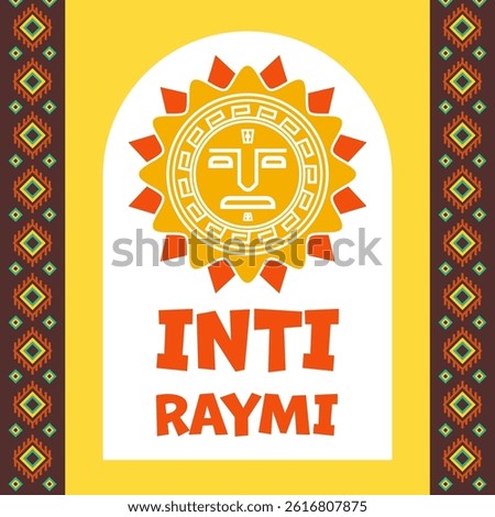 Illustration to celebrate the religious festival inti raymi