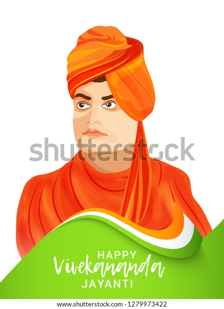 Illustration Celebrate Swami Vivekananda Jayanti Background Stock ...