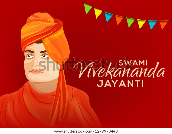 Illustration Celebrate Swami Vivekananda Jayanti Background Stock ...