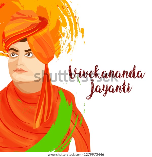 Illustration Celebrate Swami Vivekananda Jayanti Background Stock ...