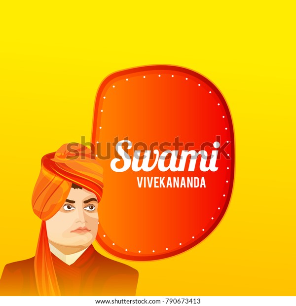 Illustration Celebrate Swami Vivekananda Jayanti Background Stock ...