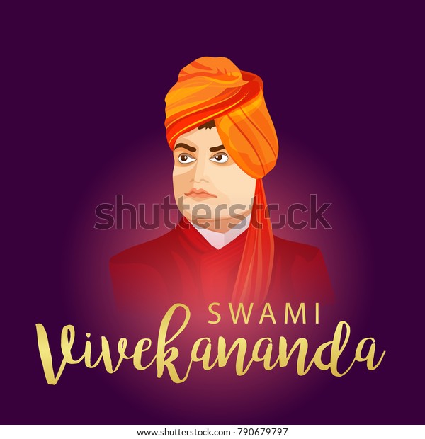 Illustration Celebrate Swami Vivekananda Jayanti Background Stock ...