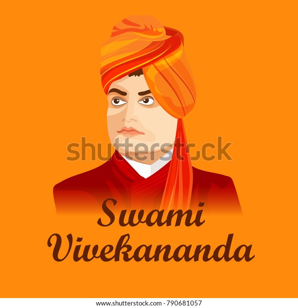 Illustration Celebrate Swami Vivekananda Jayanti Background Stock 