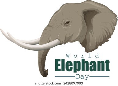 Illustration celebrating World Elephant Day