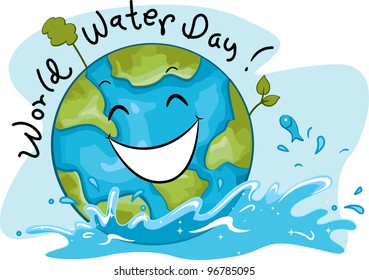 Illustration Celebrating World Water Day