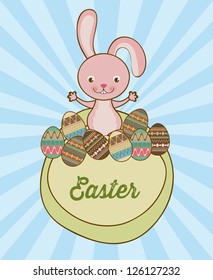 Illustration of the celebration of Easter, vector illustration