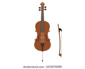 Una ilustración de un violonchelo.
