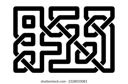 Illustration of celtic knots decorative element. Artistic ornamental celtic knots illustration.