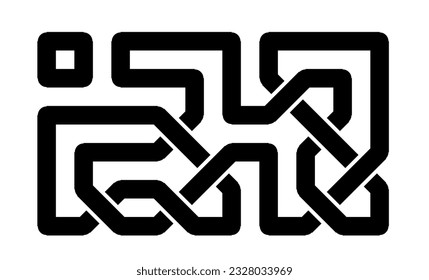 Illustration of celtic knots decorative element. Artistic ornamental celtic knots illustration.