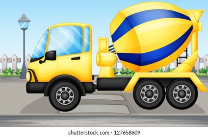 Illustration of a cement truck