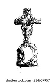 Illustration of the cemetery cross