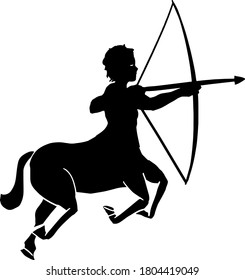 Illustration of a centaur shooting an arrow, Sagittarius
