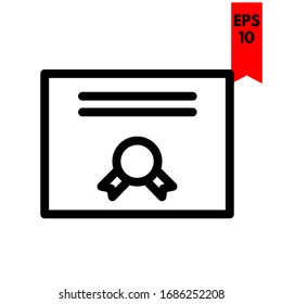 illustration of certificate flat icon