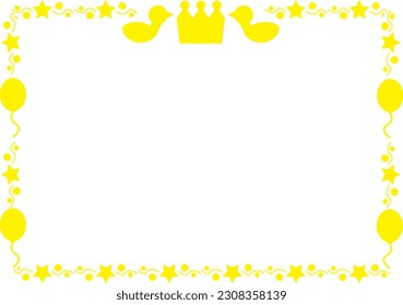 Illustration of a certificate frame for children