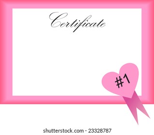 illustration of a certificate with heart