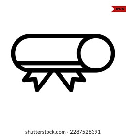 illustration of certificate line icon 