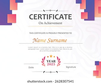 Illustration of certificates for institutions, school and Acadamy. Abstract background of academic certificates.