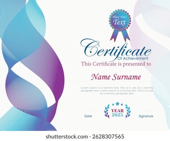 Illustration of certificates for institutions, school and Acadamy. Abstract background of academic certificates.
