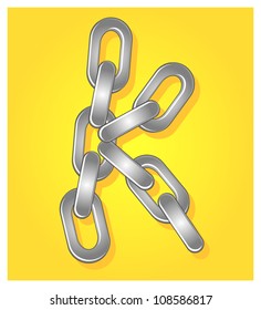 illustration of chain font