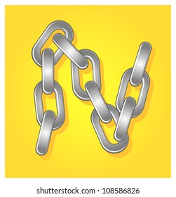 illustration of chain font