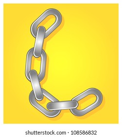 illustration of chain font