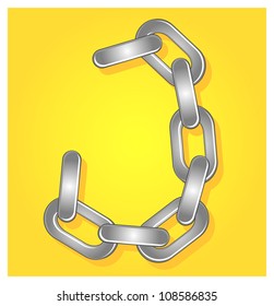 illustration of chain font