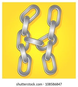 illustration of chain font