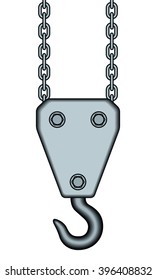 Illustration of the chain winch hook