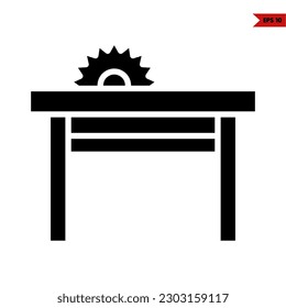 illustration of chainsaw glyph icon