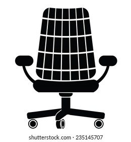  illustration  with chair silhouette on white background