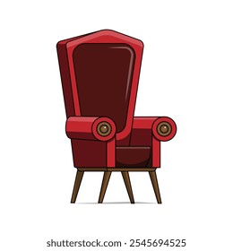 The Illustration of Chair and Sofa