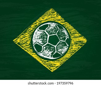 Illustration of chalked brazilian composition