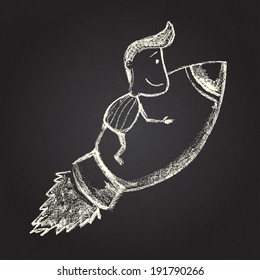Illustration of chalked character