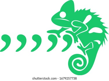 Illustration von Chameleon-Flachsymbol
