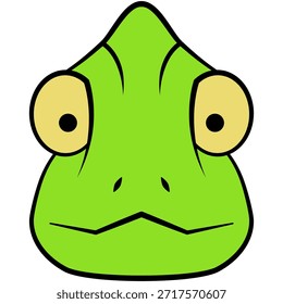 Ilustração da cabeça de camaleão