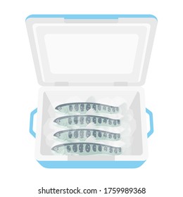 Illustration of a char in the cooler box.
