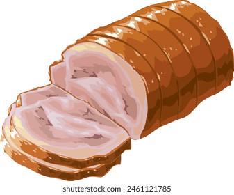 Es una ilustración de char siu