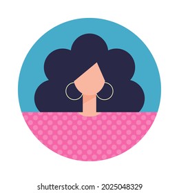 Ilustración del avatar del personaje. Ilustración vectorial en un estilo plano