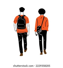 illustration character of a child at school