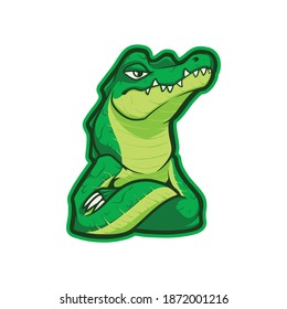 illustration character crocodile with cartoon style