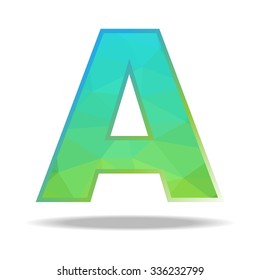 The illustration character design colorful polygon.