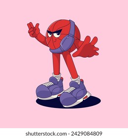 ilustración de una etiqueta de diseño de carácter