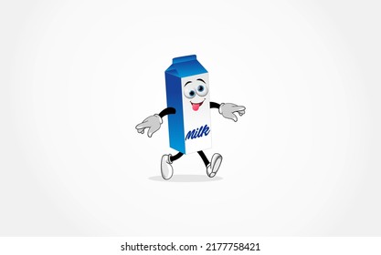 illustration of character milk packaging, suitable for design materials, lessons, books, animations and others