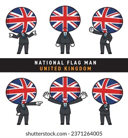 Illustration of a character personifying the flag of United Kingdom