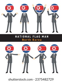 Illustration of a character personifying the South Korea flag