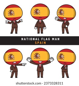 Illustration of a character personifying the Spanish flag