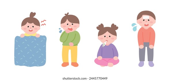 An illustration character that gathers sick children.