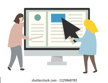 Illustration von Web-Zeichen